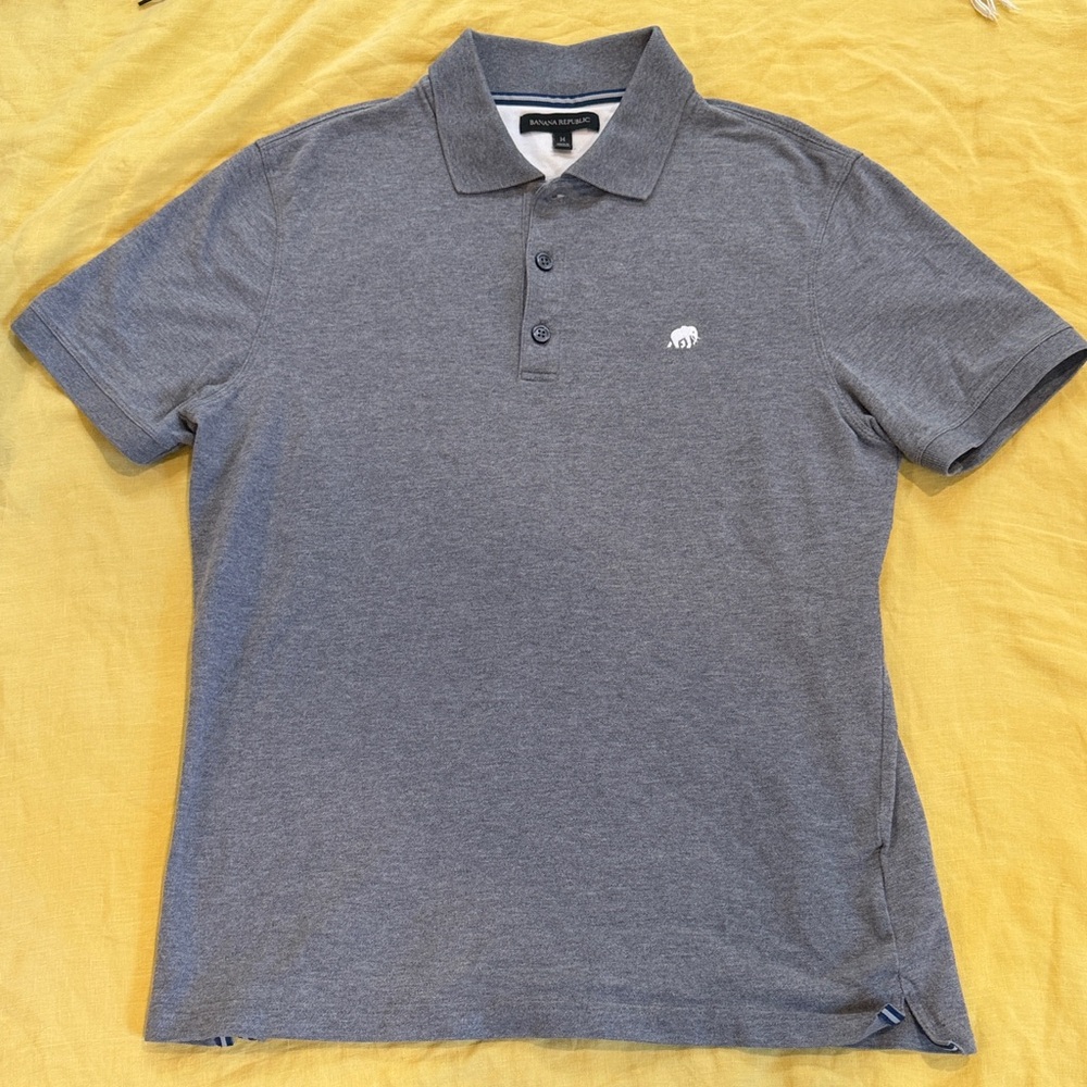 Banana Republic Gray Polo Shirt with Subtle Logo